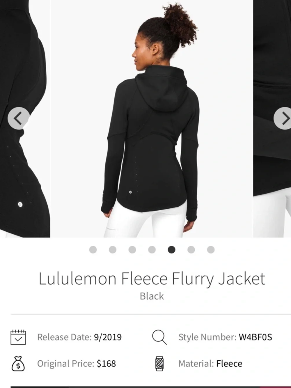 lululemon athletica Black Fleece Flurry Full-Zip Jacket size 8 - Picture 2 of 8